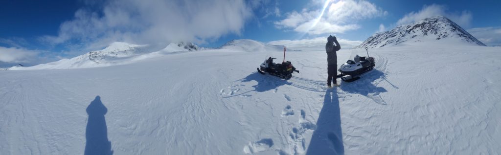 Hunting during spring snow in Alaska